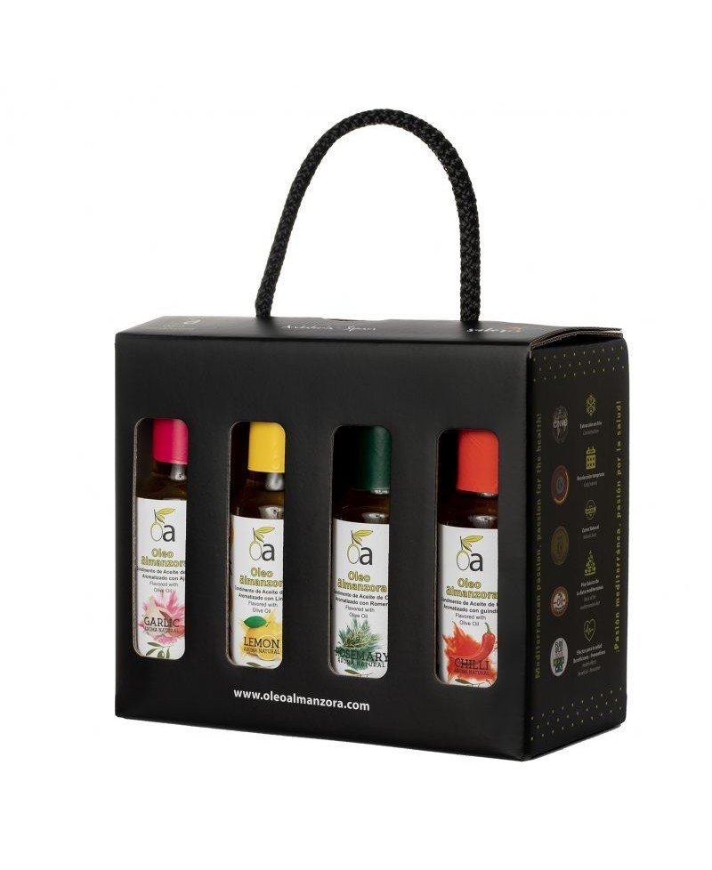 Coffret 4 X100ML Huiles Arbequina et Koroneiki