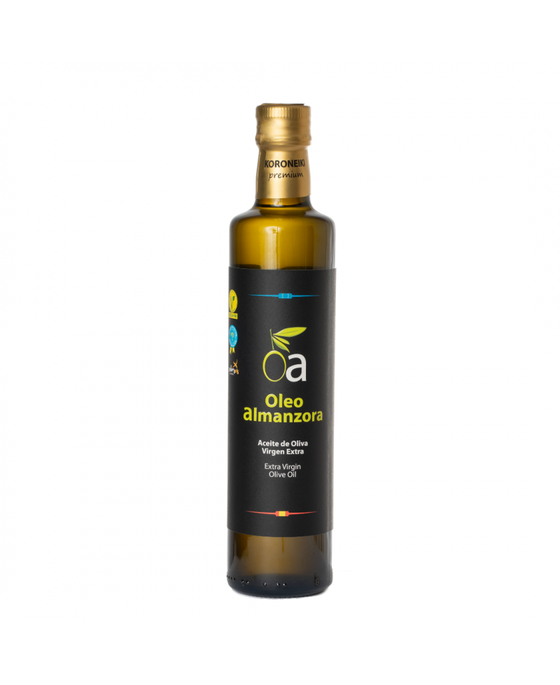 Bouteille  de 500 ml. Huile olive  Koroneiki